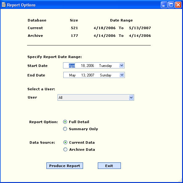 Producing Standard Reports
